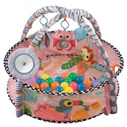 ΠΑΡΚΟ ΜΕ ΖΩΑΚΙΑ ΚΑΙ ΜΠΑΛΑΚΙΑ ΓΙΑ ΜΩΡΑ ΗΛΙΚΙΑ 0+ ΡΟΖ ΧΡΩΜΑ