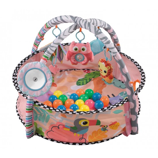 ΠΑΡΚΟ ΜΕ ΖΩΑΚΙΑ ΚΑΙ ΜΠΑΛΑΚΙΑ ΓΙΑ ΜΩΡΑ ΗΛΙΚΙΑ 0+ ΡΟΖ ΧΡΩΜΑ